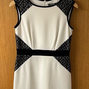 Roz& Ali black and white body con dress